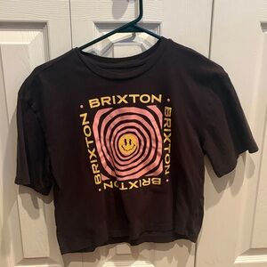 Brixton Kids Black and Yellow Spiral Tee